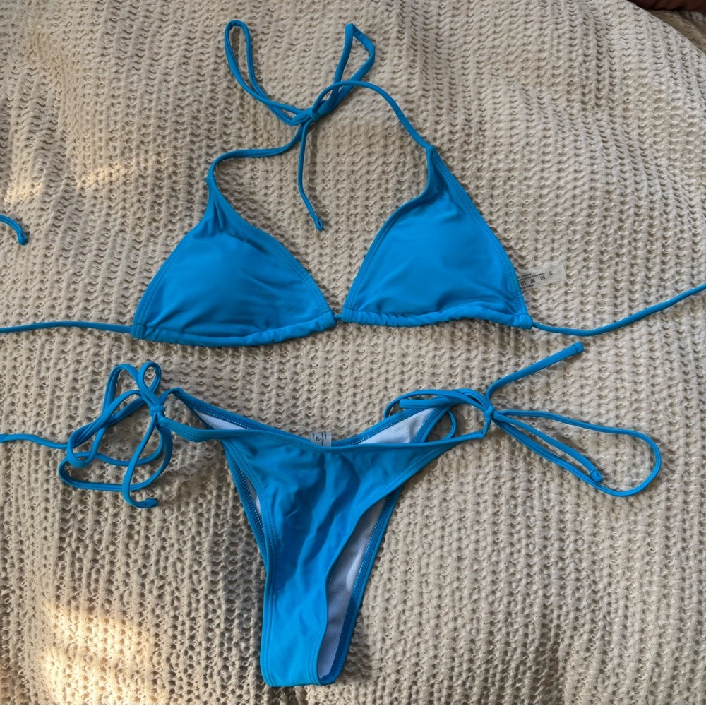 Blue Triangle Bikini Set